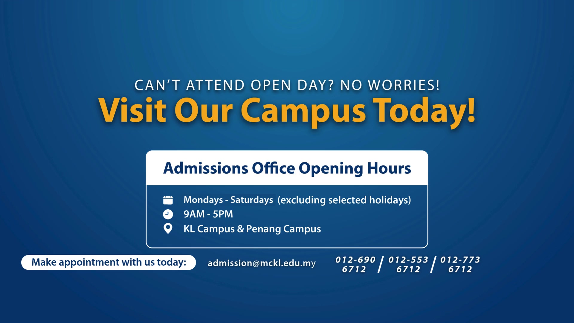 Visit Our Campus Today - Admissions Office