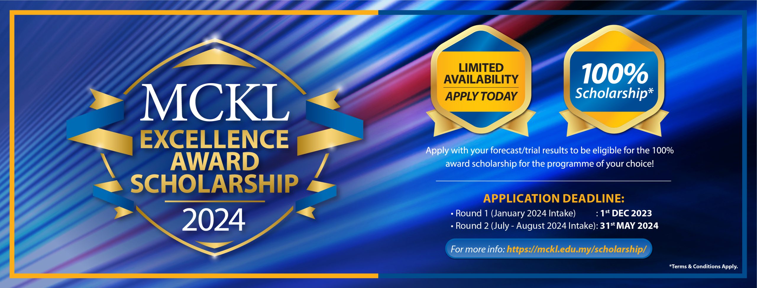 MCKL Excellence Award Scholarship 2024 – applications now open!