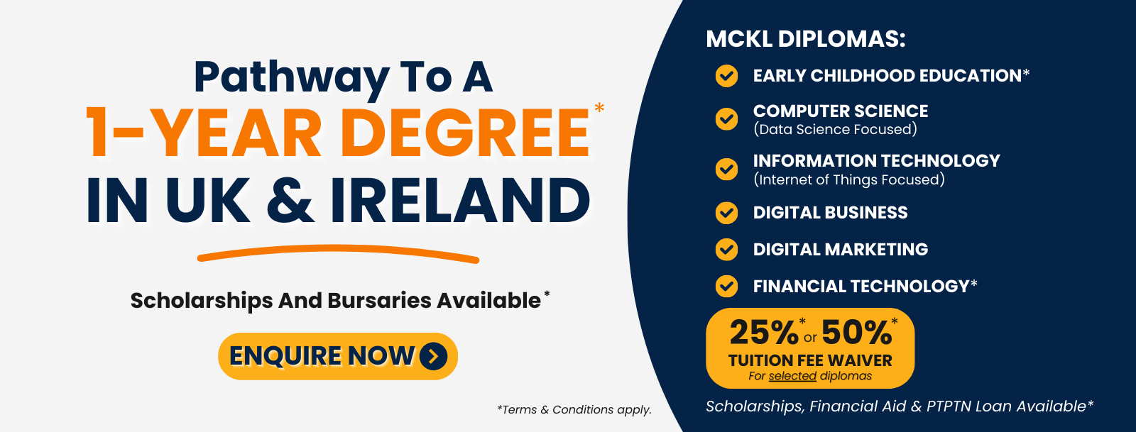 1 Year, Degree, 1-Year Degree, Pathway, UK, United Kingdom, Ireland, 1-Year Degree Pathway, Diploma, MCKL Diplomas, MCKL